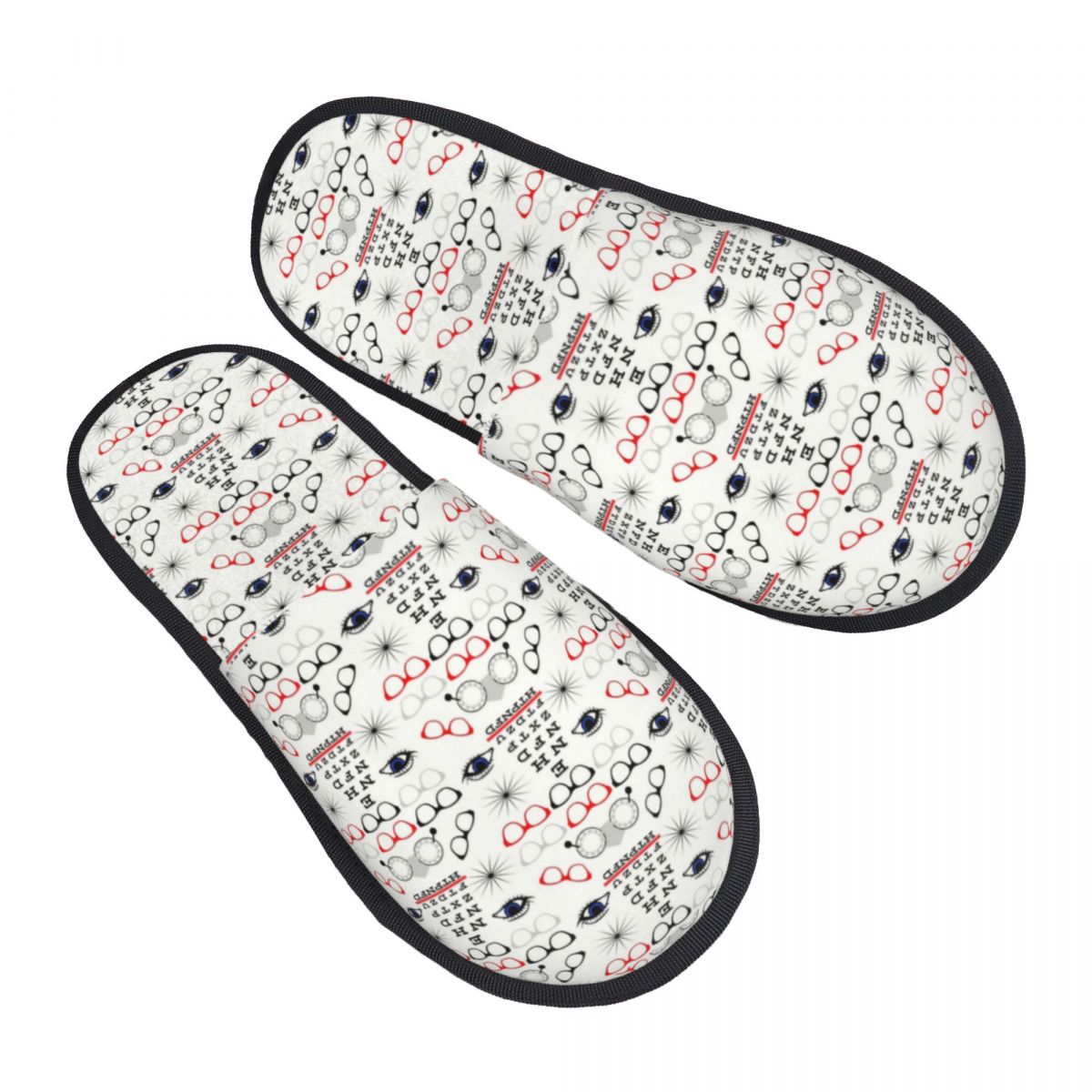 Women Shoes Size Chart - Custom Funny Optician Optometrist Guest Slippers
