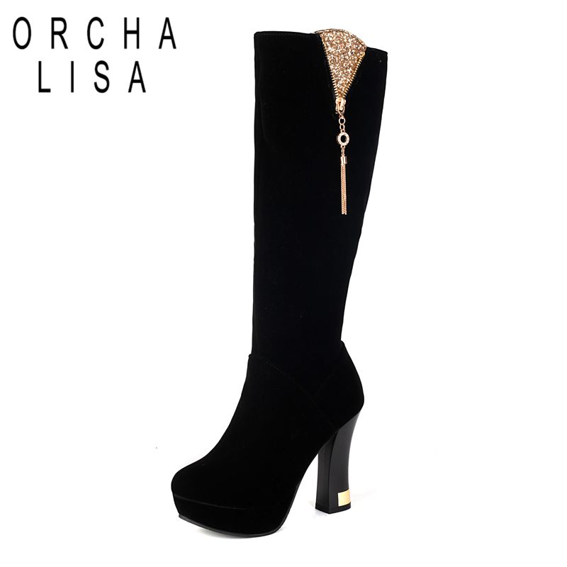 Zip Up Boots Short - ORCHA LISA Luxury Women Knee High