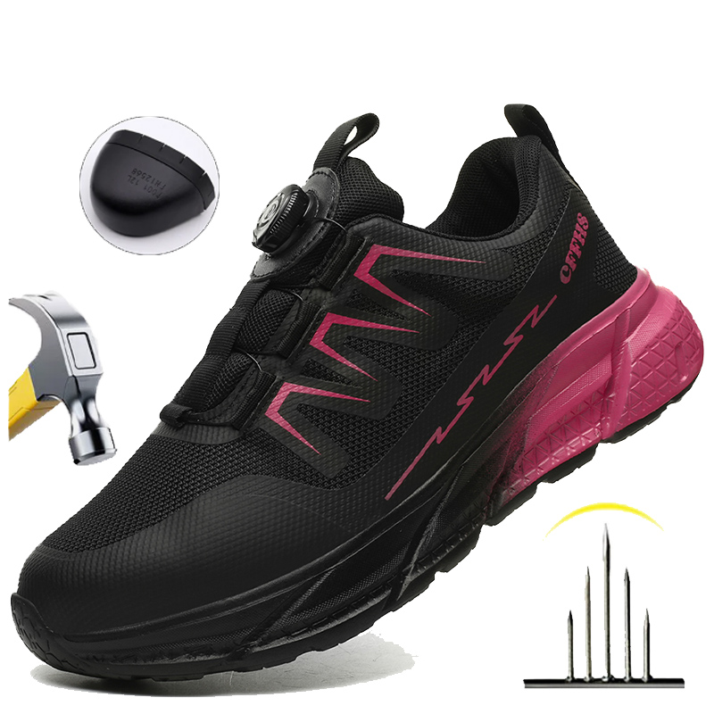 Women'S Shoes For Work - Anti-Smash Steel Toe Working Boots For