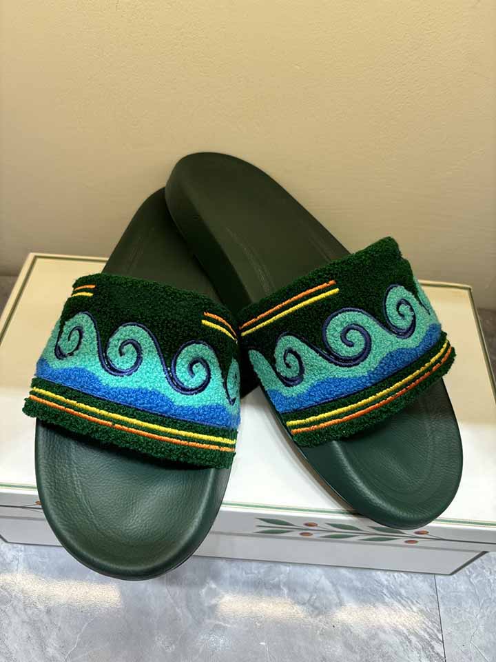 Women Shoes Logo - 2025ss Casionblank Paris Logo Embroidery Women