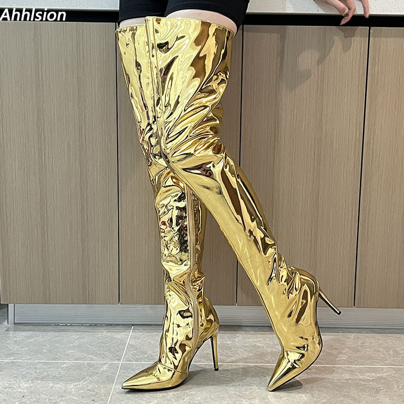Zip Up Boots Short - Ahhlsion New Fashion Women Winter Thigh