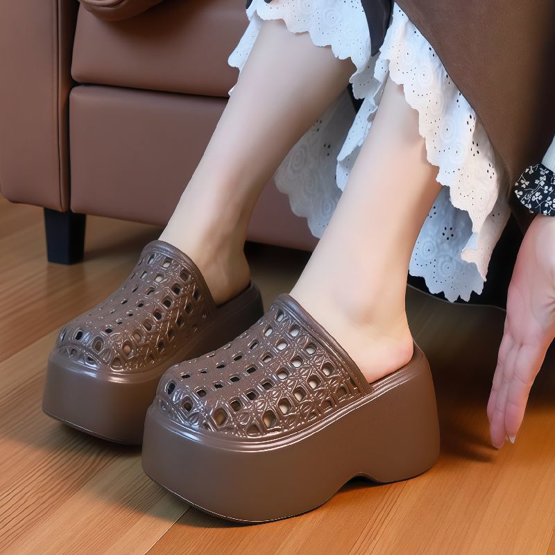 Women Shoes Size Chart - New cut-outs high heels EVA sandals