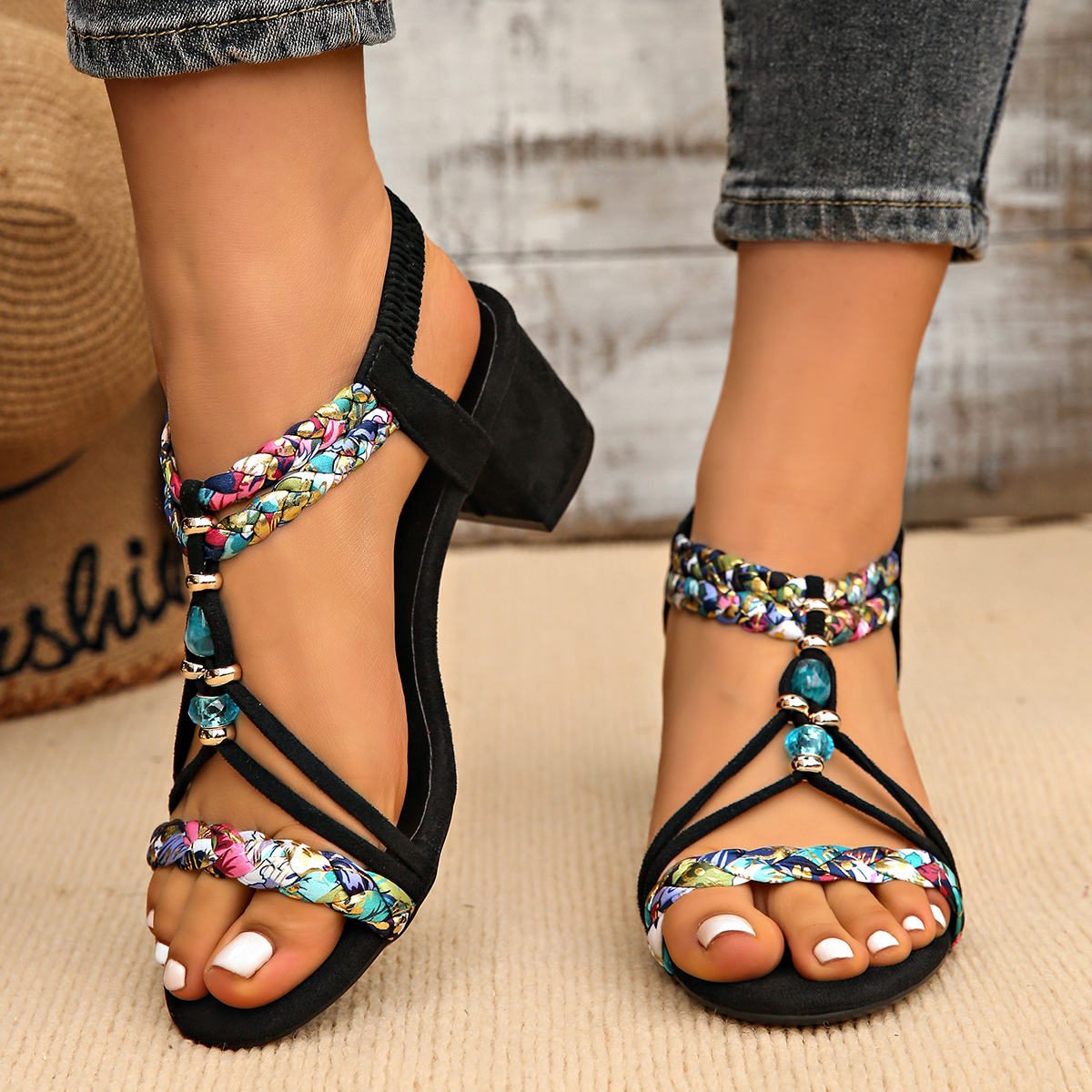 Plus Size 42 Bohemian Beaded S - Women'S Shoes Plus Size incelemesi ve fiyatı