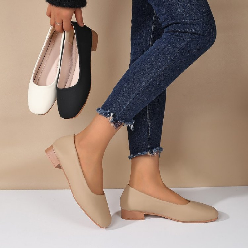 Soft Leather Round Toe Slip-On - Shoes Women Pumps incelemesi ve fiyatı