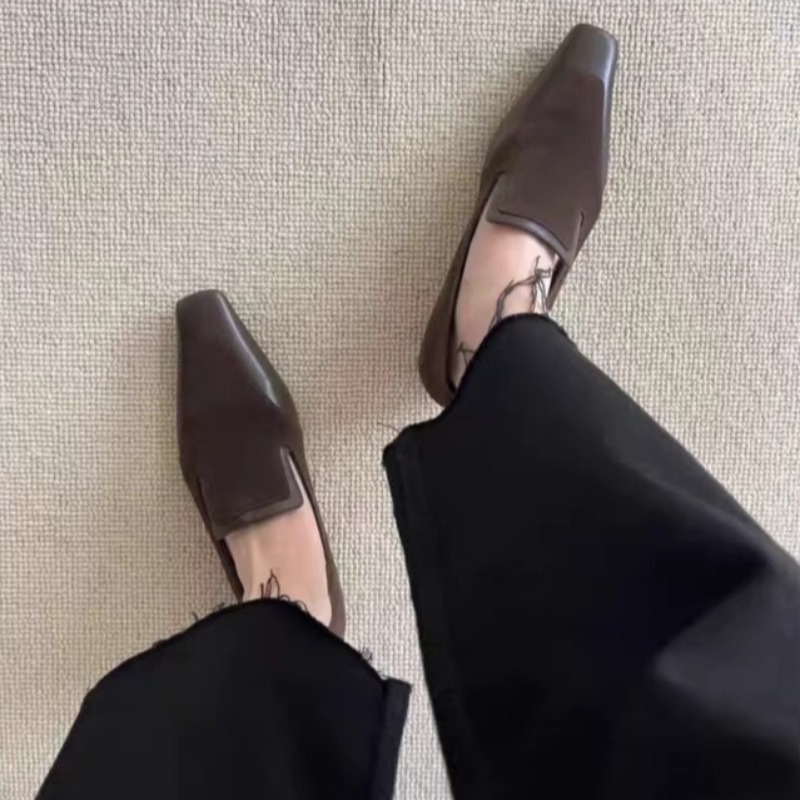 Retro Square Toe Deep Mouth Sl - Shoes Women Pumps incelemesi ve fiyatı