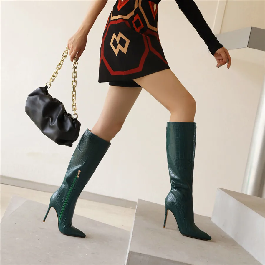Shiny Silver Gold Women Knee H - Zip Up Boots Short incelemesi ve fiyatı