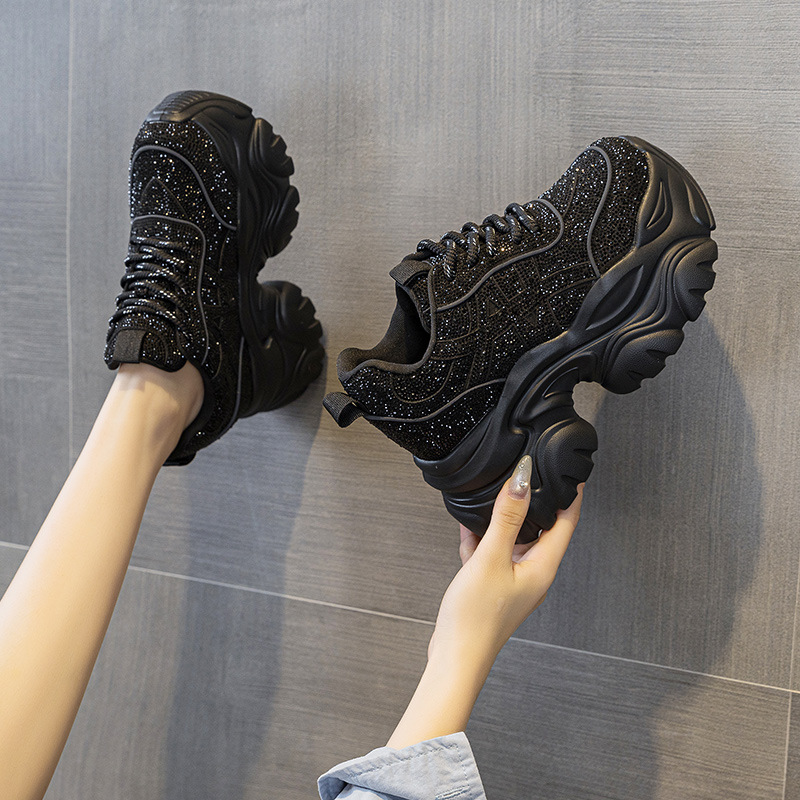 9cm Women Sneakers Spring Lace - Women'S Shoes For Work incelemesi ve fiyatı