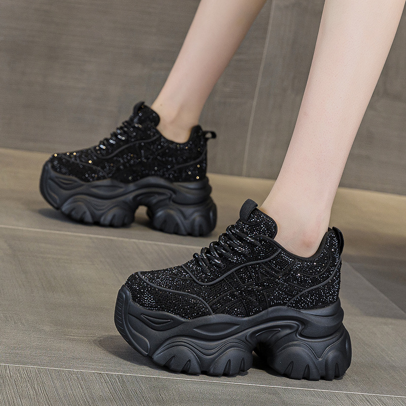 9cm Women Sneakers Spring Lace - Women'S Shoes For Work incelemesi ve fiyatı