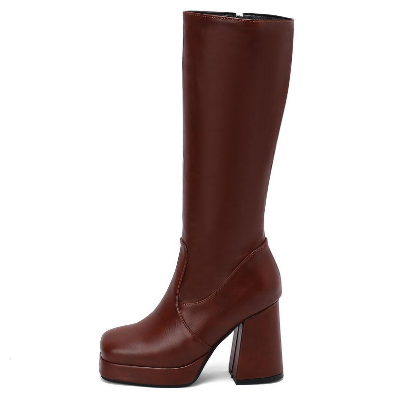 White Knee High Boots Women Pl - Zip Up Boots Short incelemesi ve fiyatı