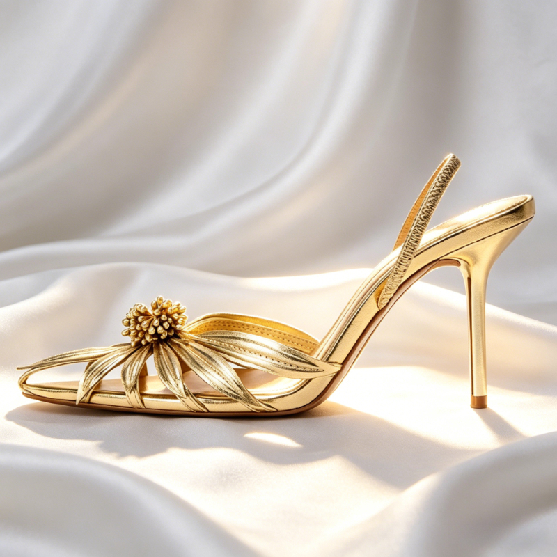 Luxury Gold Floral Detail Slin - Women Shoes Size Chart incelemesi ve fiyatı
