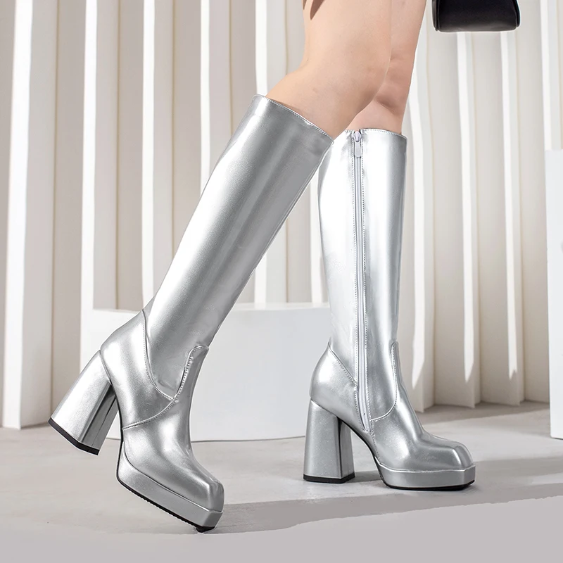 Green Winter Women Platform Kn - Zip Up Boots Short incelemesi ve fiyatı