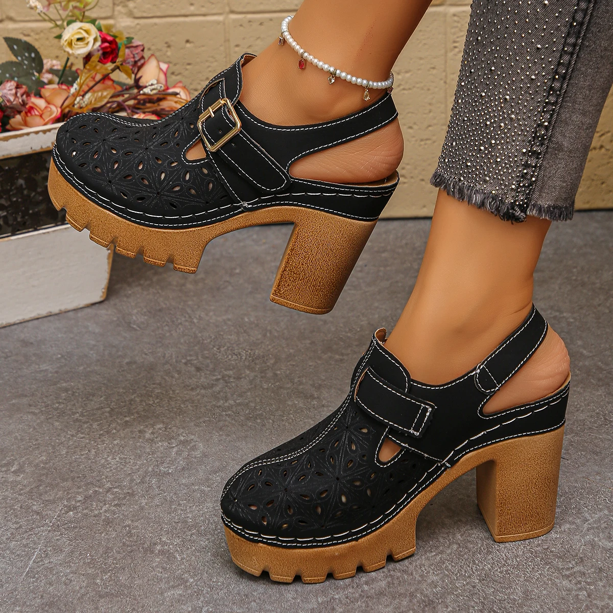 Large Size Women's Thick Heel  - Women'S Shoes Plus Size incelemesi ve fiyatı