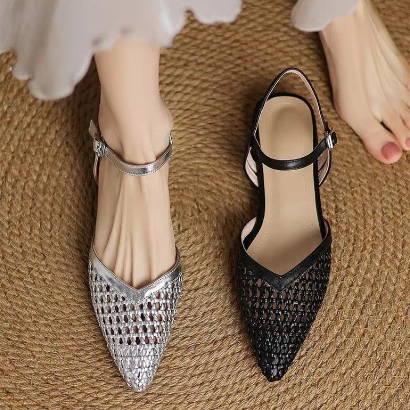 French pointed-toe woven high- - Women'S Shoes Plus Size incelemesi ve fiyatı