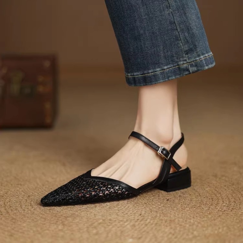 French pointed-toe woven high- - Women'S Shoes Plus Size incelemesi ve fiyatı