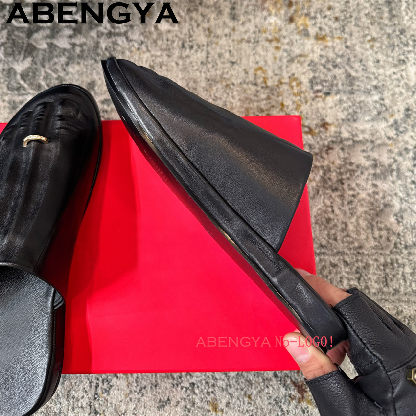 Black Real Leather Wrap Toe lo - Loafer Flat Women incelemesi ve fiyatı