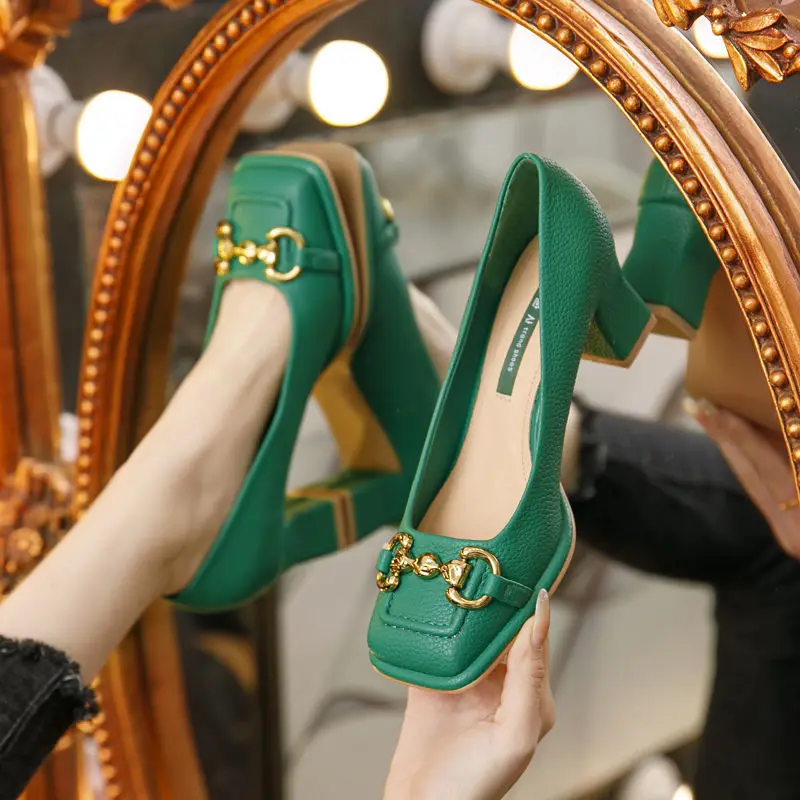 2026 New Retro Square Head Hig - Women'S Shoes Plus Size incelemesi ve fiyatı