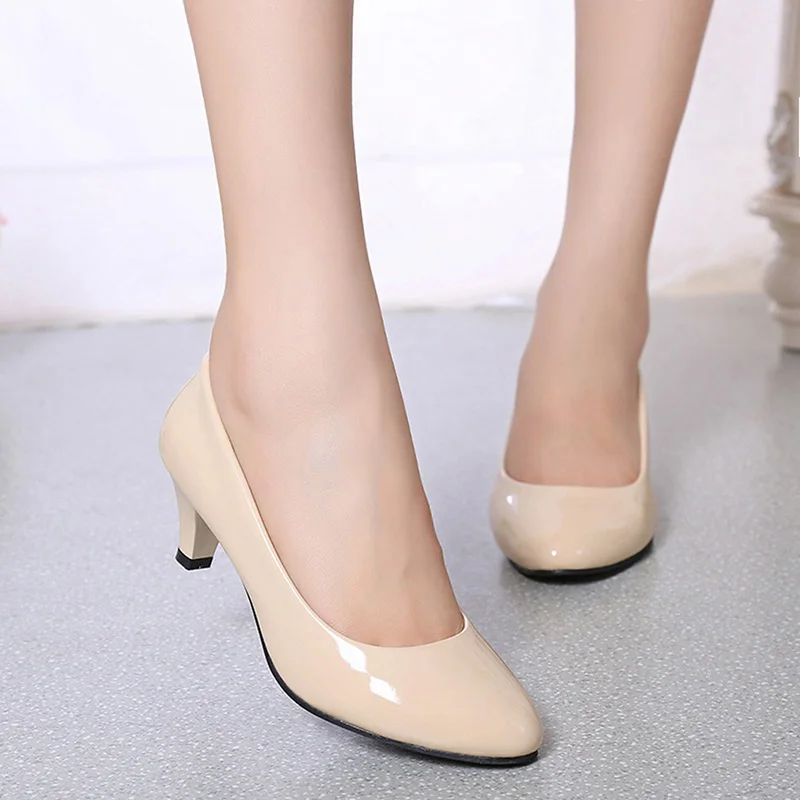 Female Pumps Nude Shallow Mout - Women'S Shoes For Work incelemesi ve fiyatı