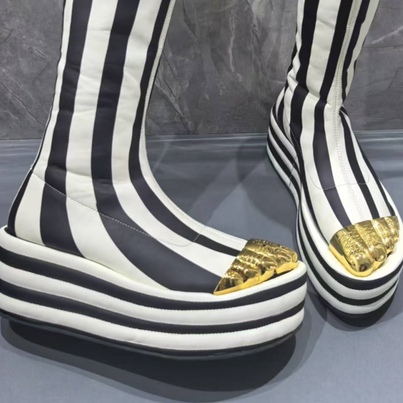 Black White Striped Metal Deco - Women Shoes Size Chart incelemesi ve fiyatı