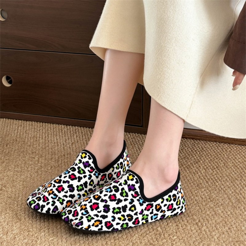 Winter Cotton Shoes Women Leop - Loafer Flat Women incelemesi ve fiyatı