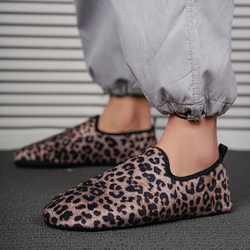 Winter Cotton Shoes Women Leop - Loafer Flat Women incelemesi ve fiyatı