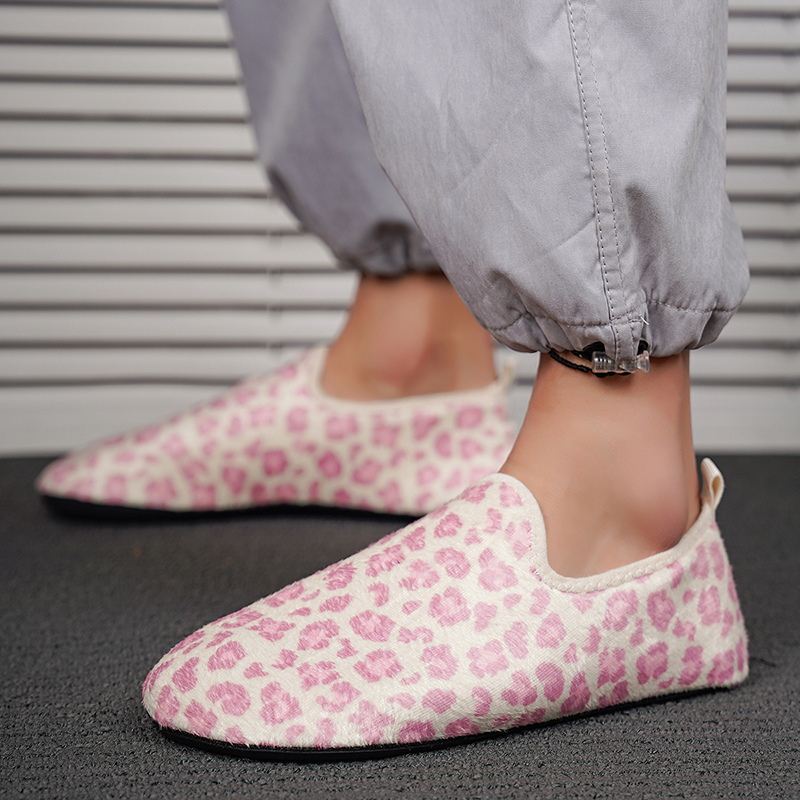 Winter Cotton Shoes Women Leop - Loafer Flat Women incelemesi ve fiyatı