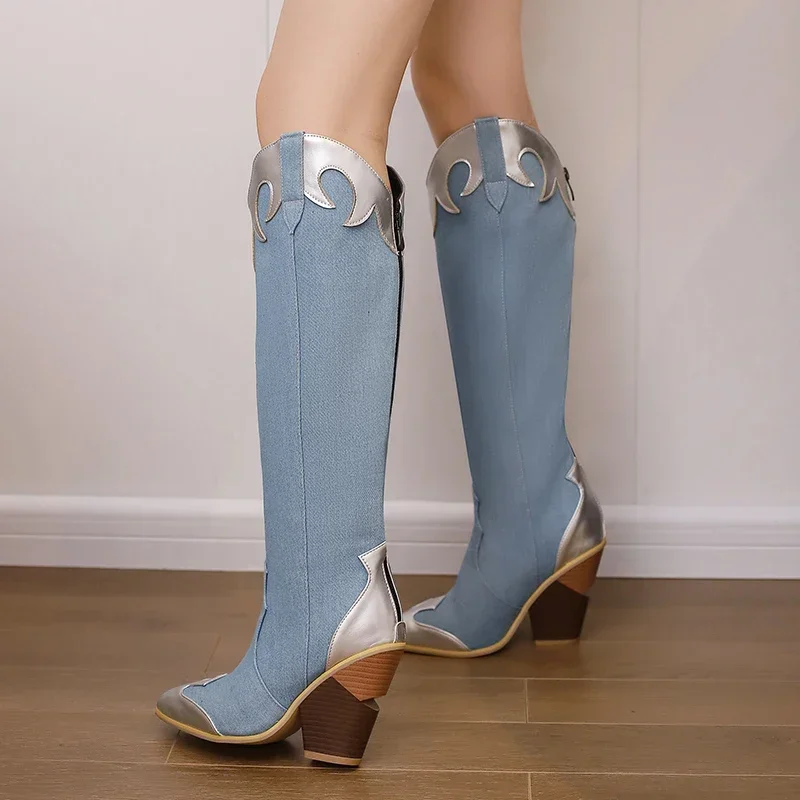 Big Size Western Women Knee Hi - Zip Up Boots Short incelemesi ve fiyatı